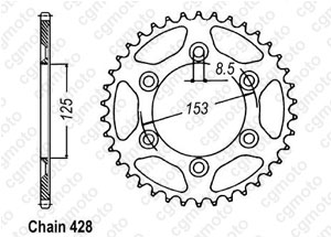 Honda xr 125 chain sprockets #4